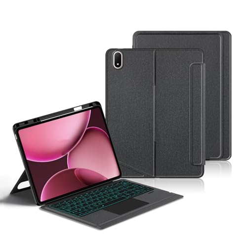 Image of ProElite Wireless Bluetooth TouchPad Keyboard Case for OnePlus Pad 3 13.2 inch 2025, Magnetic Wireless Bluetooth TouchPad Keyboard with Pen Holder (Built-in 7-Colors Backlit), Black