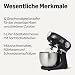Amazon Basics Küchenmaschine, Knet- und Rührmaschine, 5-l-Schüssel mit 12 Geschwindigkeiten und Puls, 1000 W, Groß, Schwarz