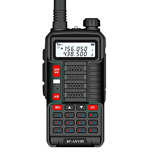 para BaoFeng UV-10R Walkie Talkie Radio, Walkie Talkie de Mano de Doble Banda, Pantlla LED Walkie Talkie de Alta Potencia para Exteriores (Negro) Cover