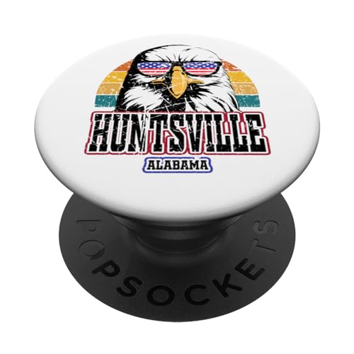 Huntsville Alabama USA Bandera estadounidense Hombres Mujeres Niños Merica PopSockets PopGrip Intercambiable