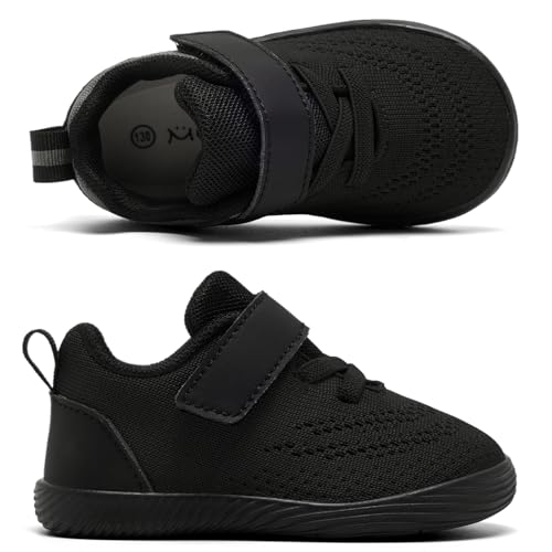 Image of MORENDL Toddler Sneakers Baby Boys & Girls Barefoot Shoes Lightweight Breathable Walking Running Tennis Athletic Sport Shoes