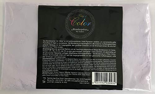 King of Color Resta Professional Blondierpulver No Yellow mit Violett Pigment Beutel 100 g