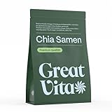 GreatVita Chia Samen 800g Naturbelassen, reich an Omega-3 & Ballaststoffen | Ideal für Smoothies, Joghurt, Salate, Backen, Chia-Pudding & Brei