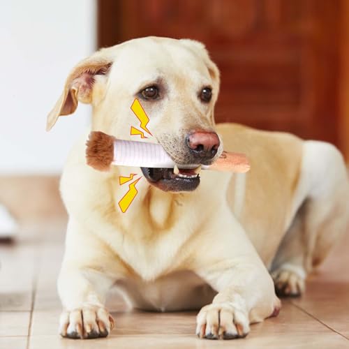 MOKIDO Hundespielzeug Zigarette, Zigarette Quietschend, Interaktives Dog Cigarette Toy, Hunde Zigaretten mit Einer Box, lustiges Kichern, Plüsch-Hundespielzeug für kleine, mittelgroße und große Hunde