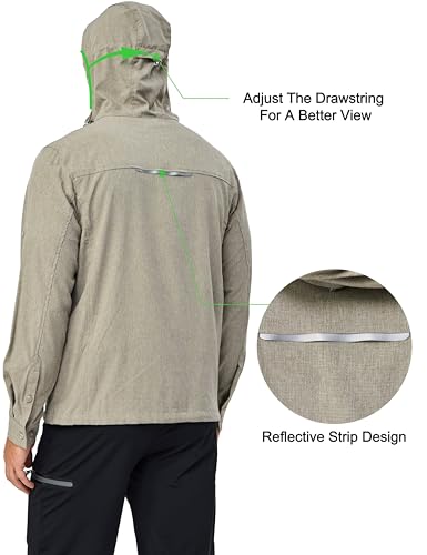 Little Donkey Andy Men's UPF 50+ Sun Protection Jacket Full Zip Lightweight Hoodie Summer Shirts for Hiking Fishing Outdoor2