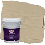 Glidden One Coat 5 gal. Rock Cliffs/Beige Flat Exterior Paint with Primer