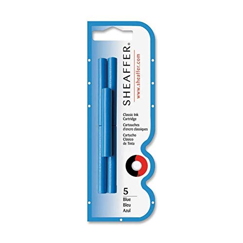 Sheaffer Skrip Lot de 5 cartouches d'encre pour stylo-plume Bleu