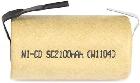 12 x Sub C 2100 mAh NiCd Batteries w/ Tabs (Paper Wrapped)