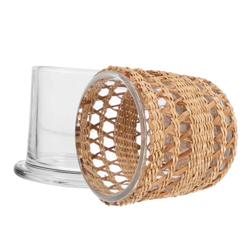 Cabilock Glass Cover Glass Candle Dome Glass Candle Shades Reusable Candle Cover Glass Shades for Candle Decorative Candle Cover Windproof Candle Protectors Home Candle Shades Candle Holder