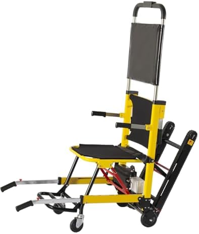 WOLWES Electric Wheelchairs for Climbing Stairs,Chair for Climbing and Downstairs,Portable Stair Lift,Electric Stair Climber Over Crawls,for Old Patients Yellow