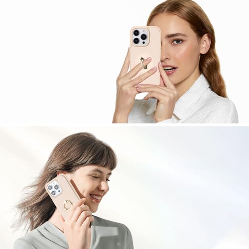 Image of for iPhone 14 Pro Case with Card Holder for Women,iPhone 14 Pro Phone Case with Strap,Crossbody Lanyard,Ring Stand,Snap Clasp,Cute Wallet Cases 6.1 inch (Beige)