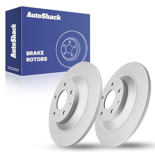 AutoShack Rear Solid Coated Brake Rotors 2-PC Set Replacement for 2013-2024 Mazda CX-5 2020-2025 Mazda CX-30 ArmorStop 11.93