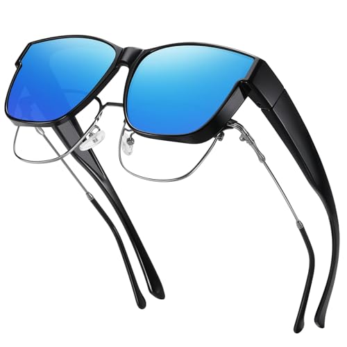 Image of GEGURI Polarized Sunglasses Fit Over Glasses for Men Women, Oversized Square Sun Glasses UV400 Protection Shades