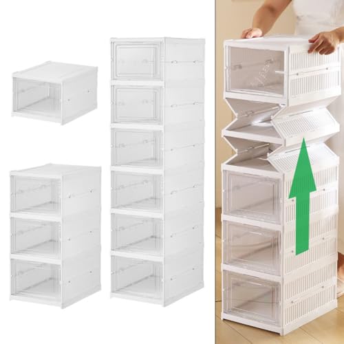 Boîte de rangement en plastique rigide pliable et durable en C - 6