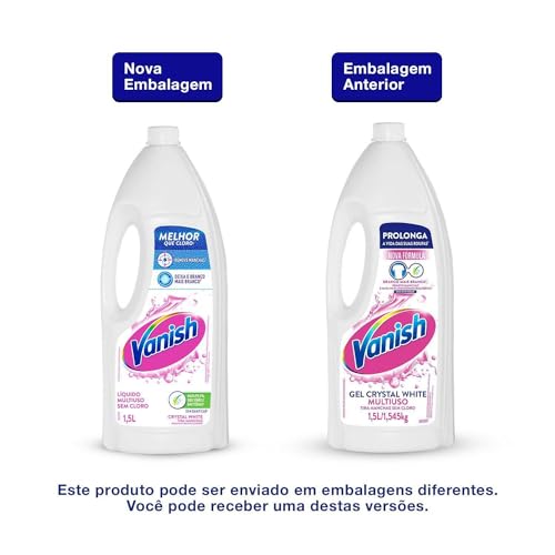 Tira Manchas Vanish Líquido Crystal White para roupas brancas 1,5L