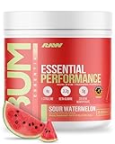 RAW Essential Performance Non-Stim Pre-Workout Powder - Preworkout for Endurance Strength & Focus Without Caffeine or Stimulants - Creatine Monohydrate, L-Citrulline & Beta Alanine - Sour Watermelon