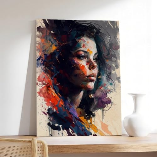 Poster abstrait portrait féminin graffiti pour exprimer votre style