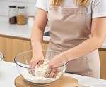Large 6 QT Glass Mixing Bowl with Lid | Sourdough Bread Proofing, Bread Making