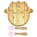 ERNESTINE - Set bébé assiette et couverts bambou personnalisé avec prénom, nom, texte - forme animaux - vaisselle compartiments - silicone et ventouse - cadeau diversification repas enfants sans BPA