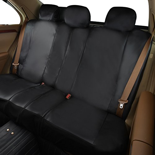 Flying Banner Car Seat Covers Full Set Faux Leather Embroidery Quality Sport Man Truck Airbag Compatible Rear Bench Split 40/60 50/50 60/40 Quilted 5Mm Thickness Spoonge (Blue Black, Full Set) #TOP7