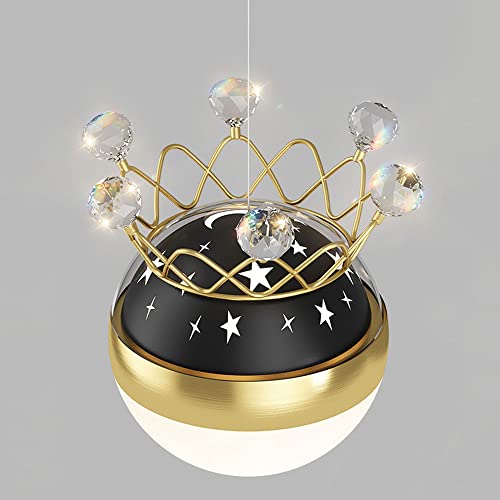 Luminaire de chambre créatif au fini globe moderne avec veilleuse étoilée à LED intégrée