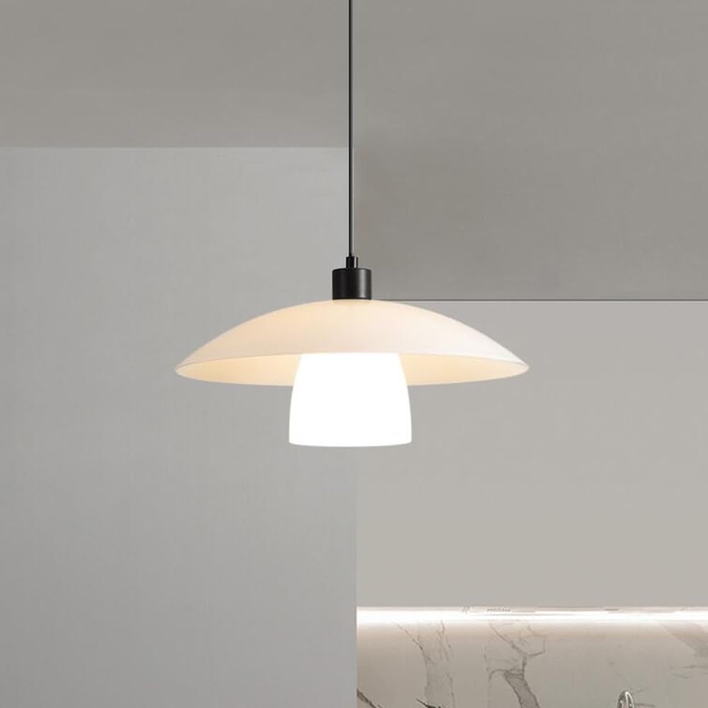 Lampe suspendue cuisine moderne et lustre métal noir E27 chambre