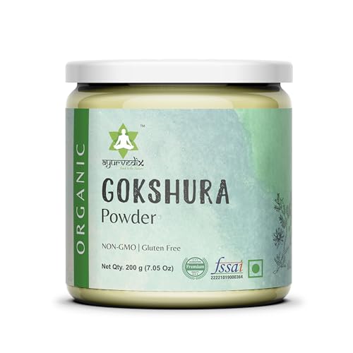 Image of Organic Gokhru Powder (Gokshura /Tribulus Terrestris) 400g | Non-GMO, Vegan | Supports Energy, Stamina & Daily Wellness | No Added Preservatives | Jaivik Bharat & USDA Certified