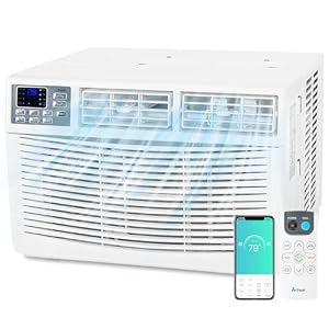 ACHAZEL WiFi Enabled 12,000 BTU Window Air Conditioner, Smart Window AC Unit with Remote, Energy Saving AC with Washable Filter for Home, Cools up to 550 Sq. Ft
