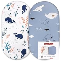 GLLQUEN BABY Bettlaken Spannbettlaken für Babybett 2 Pack,Matratzenschoner für Laufgitter, Oeko-tex100 Moseskorb Stubenwagen Baby Spannbetttuch Bezug, Kinderwagen Matratzenbezug für Neugeborenes