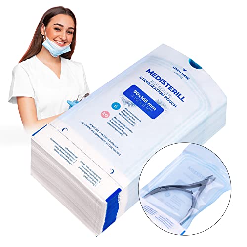 200 Stück Selbstdichtender Sterilisationsbeutel, PVC-Dentalsterilisationsbeutel Selbstdichtender Beutel Autoklaven-Sterilisatorbeutel für Reinigungswerkzeuge (9x16,5 cm)