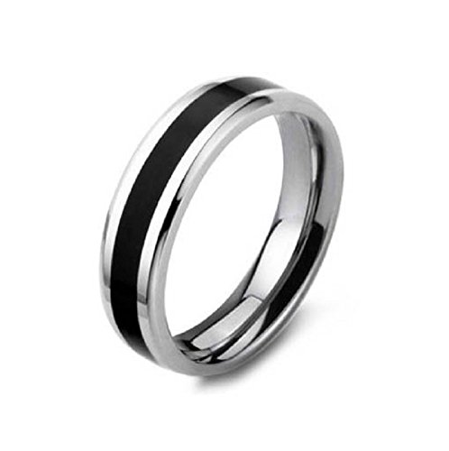 Aaishwarya Stainless Steel Black Bling Band Ring for Men/Boys