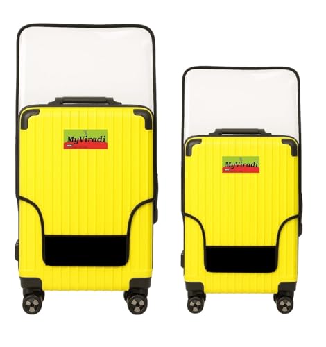 Image of PVC Transparent Luggage Waterproof Cover Suitcase Cover for Aristocate, American Turister, Safari, VIP (Hard Luggage, 22+26 Combo of 2)