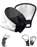 RAMGLYO 2 Stück Blitzdiffusor & Reflektor | Textilweiche für alle Spiegelreflexkameras | Faltbarer Softbox-Diffusor | Vermeidet überbelichtete Haut & sorgt für professionelles Portraitlicht