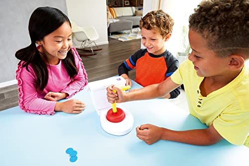 Foto von MATTEL Kacka-Alarm - viel Gelächter für einen Spieleabend mit Toilette, Pümpel, Würfel und Punkte-Chips, Riesenspaß für 2 bis 4 Spieler ab 5 Jahren, GMV84