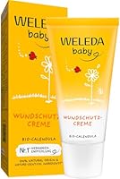 WELEDA Bio Baby Calendula Wundschutzcreme 30ml - Naturkosmetik Babypflege Windelcreme schützt empfindlicher Babyhaut im Windelbereich. Natürliche Hautpflege hilft bei gereizter Haut & Windelausschlag