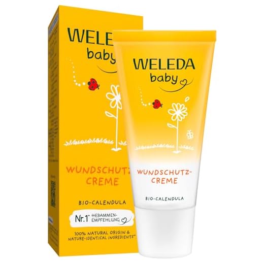 WELEDA Bio Baby Calendula Wundschutzcreme 30ml - Naturkosmetik Babypflege Windelcreme schützt empfindlicher Babyhaut im Windelbereich. Natürliche Hautpflege hilft bei gereizter Haut & Windelausschlag