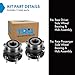 TRQ Rear Left and Right Wheel Bearing and Hub Assembly Set 2 Piece Compatible with 10-14 Subaru Outback 10-14 Legacy 09-13 Forester 19-21 Crosstrek Hybrid 13-19 BRZ 13-16 Scion FR-S 17-20 Toyota 86