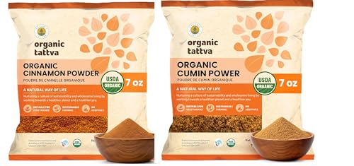 Organic Tattva Cinnamon Powder & Cumin Powder Combo (7 oz/200 g Each) – Organic Cold-Ground Spices for Cooking & Baking – Rich Aroma & Natural Oils – Additive & Chemical Free – USDA Certified image 2