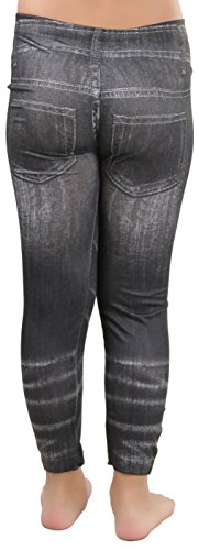 ToBeInStyle Girls' Nylon-Spandex Blend Printed Jean Full Length Leggings2