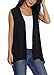 EXCHIC Damen Lässig Armellose Leichte Offene Tunika Weste Strickjacke (XL, Schwarz) Baby,Schwarz günstig Kaufen-EXCHIC Damen Lässig Armellose Leichte Offene Tunika Weste Strickjacke (XL, Schwarz)