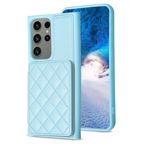Étui en cuir bleu Galaxy A54 5G LVTFCO aux finitions soignées et durables