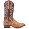 Dan Post Boots Mens Primetime Embroidered Pull On Round Toe Dress Boots Mid Calf - Brown