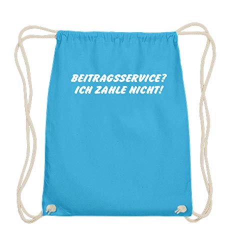 Sac de gym en coton cordon de serrage grand pochon sport bleu ciel