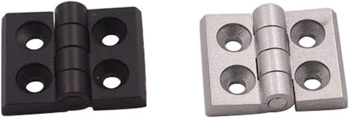 Hinges 10PCS Aluminum Extrusion Profile for 2020 3030 3040 4040 Metal Hinge Zinc Alloy with Screw and Nut(3030 Silver)