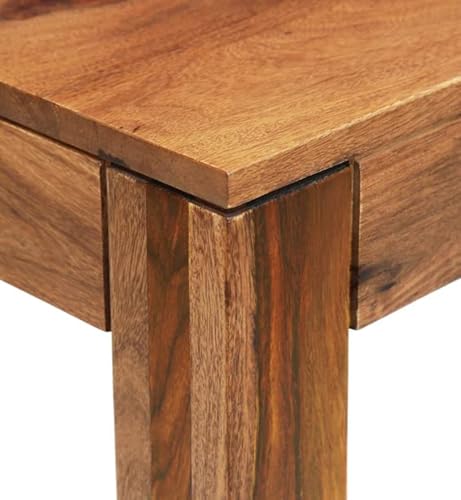 Image of Solid Wood Folding Study Table Laptop Computer Pc Writing Foldable Desk for Home & Office Space Saving Sleek Design (Honey Finish, Standard)