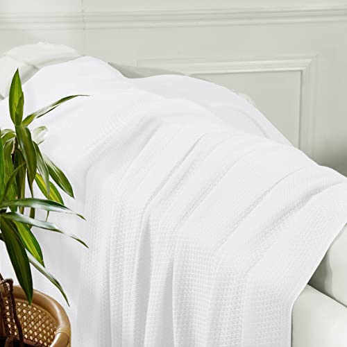 Vhome Cooling Blankets For Hot Sleepers, 100% Bamboo Summer Blanket For Adults Kids, Lightweight Breathable Throw Can Keep Body Cool For Night Sweats, For Bed Sofa And Everywhere White 47''X43'' #TOP3