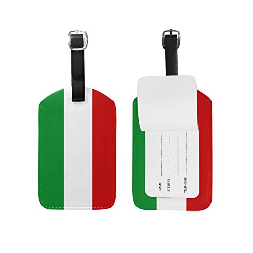 Top Carpenter 2 pacotes com a bandeira da Itália Bolsa de mão para bagagem de mão com etiqueta de id