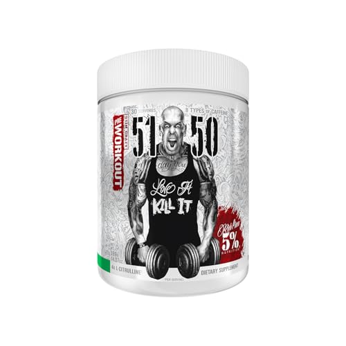5% Nutrition Rich Piana 5150 High Stim Pre-Workout Powder | Extreme Energy, Focus, Pumps & Endurance | 400 mg Caffeine, Citrulline, Beta Alanine, N-Acetyl L-Tyrosine | 30 Srvgs (Green Apple)