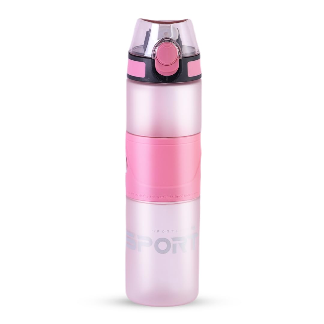 ATTRO Icy Sport 800ml Matt Finish Plastic Water Bottle with Straw and Designer Strap - Ideal for Gym, Workout, Sport 800mls, Travel, School & Office - Stylish & Sleek Hydration Solution Rose Pink (B0CK2BGCQK) Amazon Price History, Amazon Price Tracker