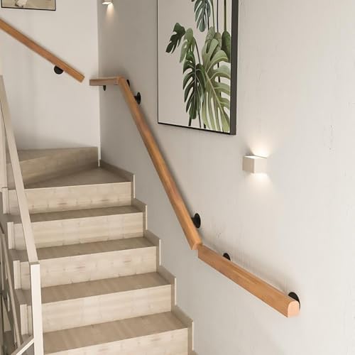 Rambarde d'escalier en bois massif de qualité premium pour intérieur